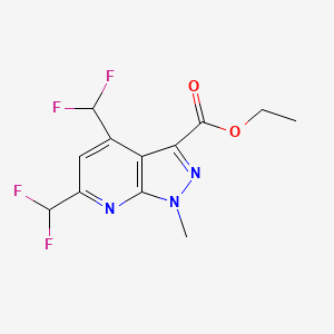 ethyl 4,6-bis(difluoromethyl)-1-methyl-1H-pyrazolo[3,4-b]pyridine-3-carboxylate