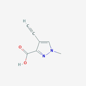molecular formula C7H6N2O2 B3047186 4-ethynyl-1-methyl-1H-pyrazole-3-carboxylic acid CAS No. 1354705-93-3