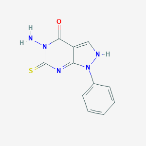 molecular formula C11H9N5OS B304719 5-amino-1-phenyl-6-sulfanylidene-2H-pyrazolo[3,4-d]pyrimidin-4-one 