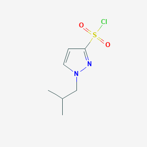 molecular formula C7H11ClN2O2S B3047194 1-isobutyl-1{H}-pyrazole-3-sulfonyl chloride CAS No. 1354706-16-3