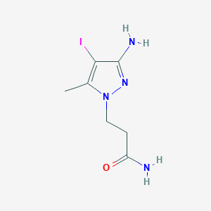 3-(3-Amino-4-iodo-5-methylpyrazolyl)propanamide
