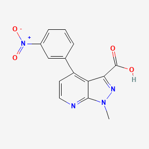 1-Methyl-4-(3-nitrophenyl)-1H-pyrazolo[3,4-b]pyridine-3-carboxylic acid