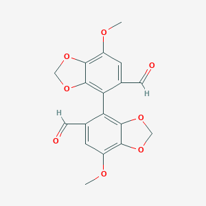 molecular formula C18H14O8 B304720 5,5'-Formyl-7,7'-methoxy-4,4'-bis(1,3-benzodioxole) 