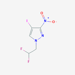 molecular formula C5H4F2IN3O2 B3047201 1-(2,2-Difluoroethyl)-4-iodo-3-nitropyrazole CAS No. 1354706-67-4