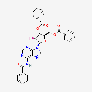(2R,3r,4s,5r)-5-(6-benzamido-9h-purin-9-yl)-2-((benzoyloxy)methyl)-4-fluorotetrahydrofuran-3-yl benzoate