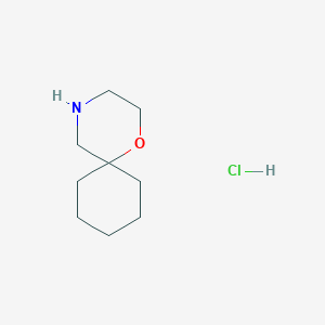 molecular formula C9H18ClNO B3047212 1-Oxa-4-azaspiro[5.5]undecane hydrochloride CAS No. 1354951-87-3