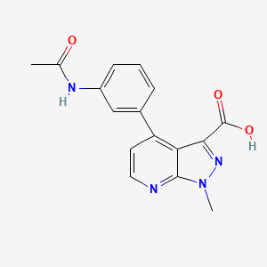 4-[3-(acetylamino)phenyl]-1-methyl-1H-pyrazolo[3,4-b]pyridine-3-carboxylic acid