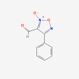 1,2,5-Oxadiazole-3-carboxaldehyde, 4-phenyl-, 2-oxide
