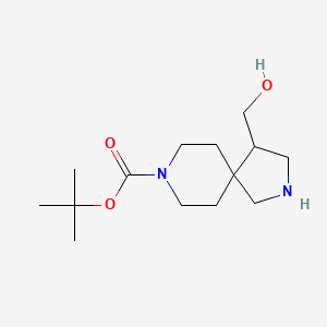 molecular formula C14H26N2O3 B3047228 tert-Butyl 4-(hydroxymethyl)-2,8-diazaspiro[4.5]decane-8-carboxylate CAS No. 1357354-18-7