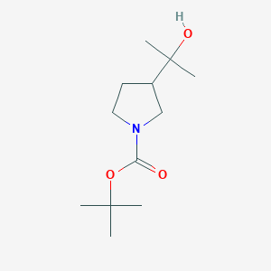 molecular formula C12H23NO3 B3047231 叔丁基3-(2-羟基丙烷-2-基)吡咯烷-1-羧酸酯 CAS No. 1357923-35-3