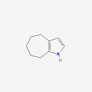 molecular formula C9H13N B3047246 1,4,5,6,7,8-Hexahydrocyclohepta[b]pyrrole CAS No. 13618-92-3