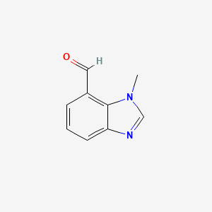 molecular formula C9H8N2O B3047274 1-methyl-1H-1,3-benzodiazole-7-carbaldehyde CAS No. 1367992-90-2