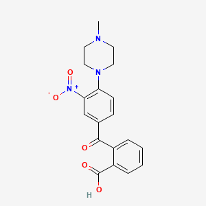 molecular formula C19H19N3O5 B3047285 2-{[4-(4-Methylpiperazin-1-yl)-3-nitrophenyl]carbonyl}benzoic acid CAS No. 1370587-30-6