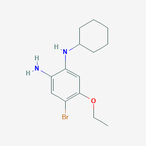 molecular formula C14H21BrN2O B3047299 4-Bromo-1-N-cyclohexyl-5-ethoxybenzene-1,2-diamine CAS No. 1373233-28-3