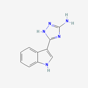molecular formula C10H9N5 B3047309 3-(1H-indol-3-yl)-1H-1,2,4-triazol-5-amine CAS No. 1374407-88-1