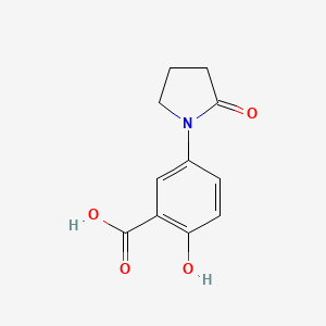 molecular formula C11H11NO4 B3047310 2-Hydroxy-5-(2-oxopyrrolidin-1-yl)benzoic acid CAS No. 1374407-89-2