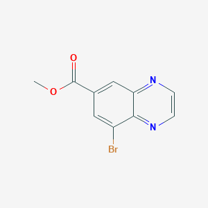 molecular formula C10H7BrN2O2 B3047332 8-溴喹喔啉-6-甲酸甲酯 CAS No. 1378260-25-3