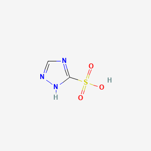 molecular formula C2H3N3O3S B3047337 1,2,4-Triazole-3-sulphonic acid CAS No. 13789-27-0