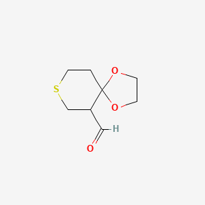 molecular formula C8H12O3S B3047339 1,4-Dioxa-8-thiaspiro[4.5]decane-6-carboxaldehyde CAS No. 137909-90-1