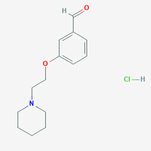 molecular formula C14H20ClNO2 B3047373 3-[2-(1-Piperidinyl)ethoxy]benzaldehyde hydrochloride CAS No. 138351-09-4