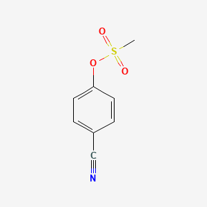 molecular formula C8H7NO3S B3047374 Benzonitrile, 4-[(methylsulfonyl)oxy]- CAS No. 138373-10-1