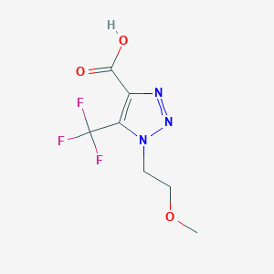 molecular formula C7H8F3N3O3 B3047377 1-(2-methoxyethyl)-5-(trifluoromethyl)-1H-1,2,3-triazole-4-carboxylic acid CAS No. 1384427-78-4