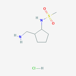 molecular formula C7H17ClN2O2S B3047380 N-[2-(aminomethyl)cyclopentyl]methanesulfonamide hydrochloride CAS No. 1384431-21-3