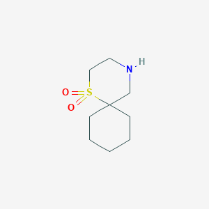 molecular formula C9H17NO2S B3047381 1$l^{6}-Thia-4-azaspiro[5.5]undecane-1,1-dione CAS No. 1384431-33-7