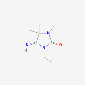molecular formula C8H15N3O B3047382 1-Ethyl-5-imino-3,4,4-trimethylimidazolidin-2-one CAS No. 1384431-34-8