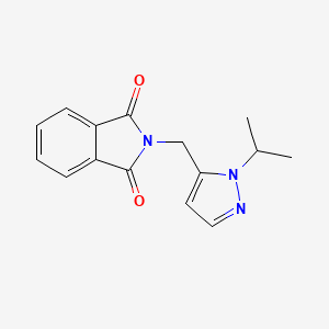 molecular formula C15H15N3O2 B3047387 2-((1-Isopropyl-1H-pyrazol-5-yl)methyl)isoindoline-1,3-dione CAS No. 1384856-36-3