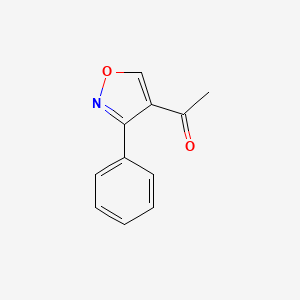 molecular formula C11H9NO2 B3047392 Ethanone, 1-(3-phenyl-4-isoxazolyl)- CAS No. 13858-95-2
