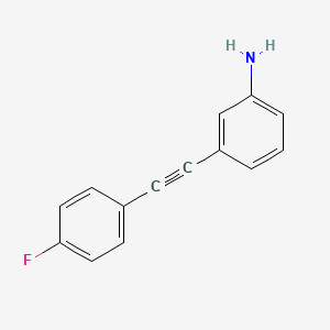 molecular formula C14H10FN B3047396 3-[(4-氟苯基)乙炔基]苯胺 CAS No. 138781-97-2