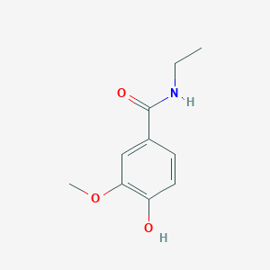 molecular formula C10H13NO3 B3047398 Benzamide, N-ethyl-4-hydroxy-3-methoxy- CAS No. 138863-01-1