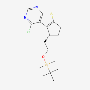 (R)-5-(2-((Tert-butyldimethylsilyl)oxy)ethyl)-4-chloro-6,7-dihydro-5H-cyclopenta[4,5]thieno[2,3-D]pyrimidine