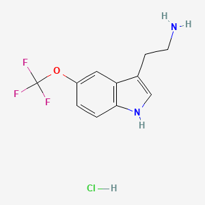 molecular formula C11H12ClF3N2O B3047401 2-(5-(三氟甲氧基)-1H-吲哚-3-基)乙胺盐酸盐 CAS No. 1389313-40-9