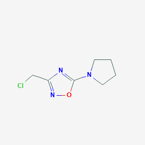 molecular formula C7H10ClN3O B3047434 3-(Chloromethyl)-5-(pyrrolidin-1-YL)-1,2,4-oxadiazole CAS No. 1393575-94-4