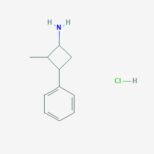 molecular formula C11H16ClN B3047437 2-Methyl-3-phenylcyclobutan-1-amine hydrochloride CAS No. 1394040-75-5