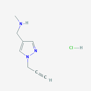 molecular formula C8H12ClN3 B3047438 methyl({[1-(prop-2-yn-1-yl)-1H-pyrazol-4-yl]methyl})amine hydrochloride CAS No. 1394041-63-4