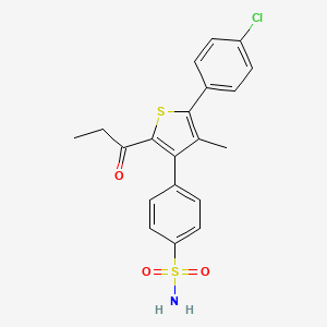 molecular formula C20H18ClNO3S2 B3047441 nAChR agonist 1 CAS No. 1394371-75-5