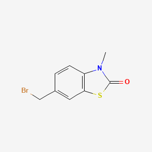 molecular formula C9H8BrNOS B3047443 6-Bromomethyl-3-methyl-2,3-dihydrobenzothiazol-2-one CAS No. 139487-07-3