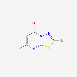 molecular formula C6H4BrN3OS B3047445 2-bromo-7-methyl-5H-[1,3,4]thiadiazolo[3,2-a]pyrimidin-5-one CAS No. 139535-51-6