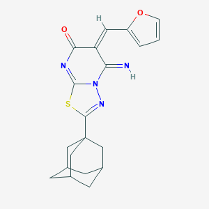 molecular formula C20H20N4O2S B304745 2-(1-adamantyl)-6-(2-furylmethylene)-5-imino-5,6-dihydro-7H-[1,3,4]thiadiazolo[3,2-a]pyrimidin-7-one 