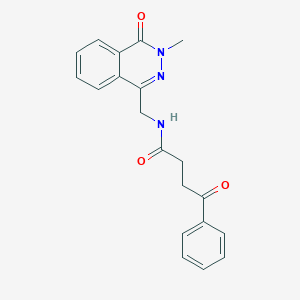 molecular formula C20H19N3O3 B3047453 N-((3-methyl-4-oxo-3,4-dihydrophthalazin-1-yl)methyl)-4-oxo-4-phenylbutanamide CAS No. 1396774-61-0