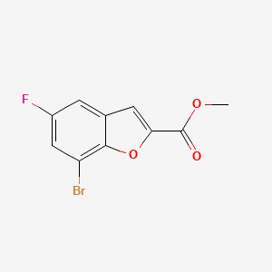 molecular formula C10H6BrFO3 B3047462 7-溴-5-氟苯并呋喃-2-甲酸甲酯 CAS No. 1398504-34-1