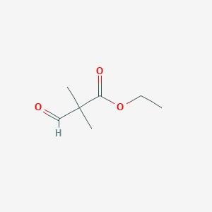 molecular formula C7H12O3 B3047472 Propanoic acid, 2,2-dimethyl-3-oxo-, ethyl ester CAS No. 14002-65-4