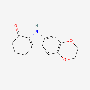 7H-1,4-Dioxino[2,3-b]carbazol-7-one, 2,3,6,8,9,10-hexahydro-