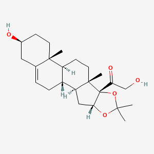 molecular formula C24H36O5 B3047516 Pregn-5-en-20-one, 3,21-dihydroxy-16,17-[(1-methylethylidene)bis(oxy)]-, (3beta,16alpha)- CAS No. 14105-50-1