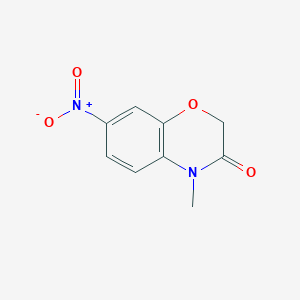 molecular formula C9H8N2O4 B3047517 2H-1,4-苯并恶嗪-3(4H)-酮，4-甲基-7-硝基- CAS No. 141068-80-6