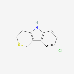 molecular formula C11H10ClNS B3047520 8-Chloro-1,3,4,5-tetrahydrothiopyrano[4,3-b]indole CAS No. 14120-24-2
