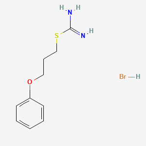 molecular formula C10H15BrN2OS B3047522 Pseudourea, 2-(3-phenoxypropyl)-2-thio-, hydrobromide CAS No. 14122-45-3